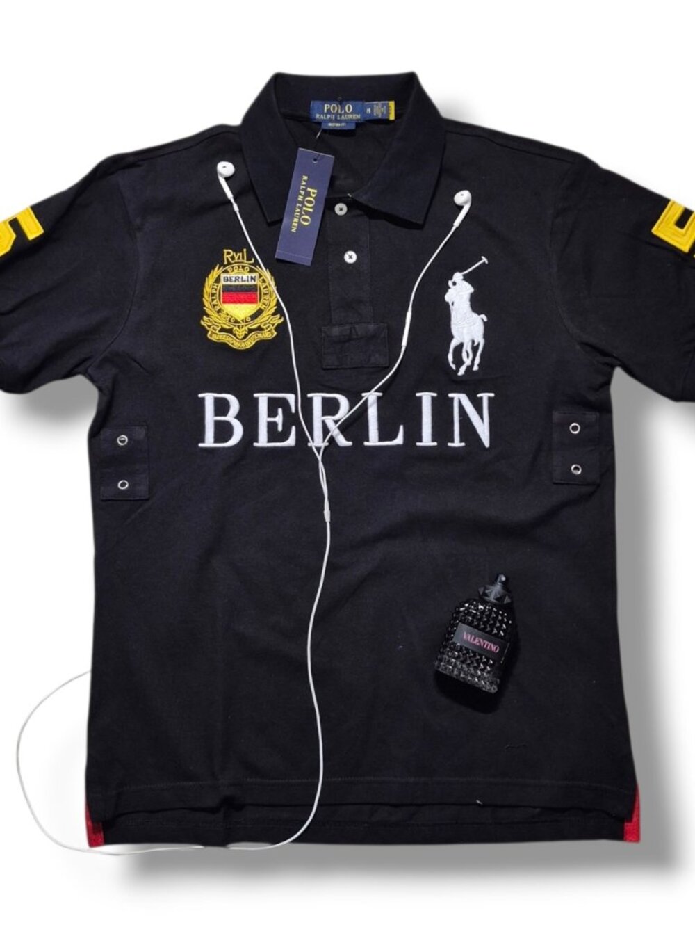 Polo Ralph Lauren Berlin Navy Big Pony embroidery 5 vintage Chief Keef Style